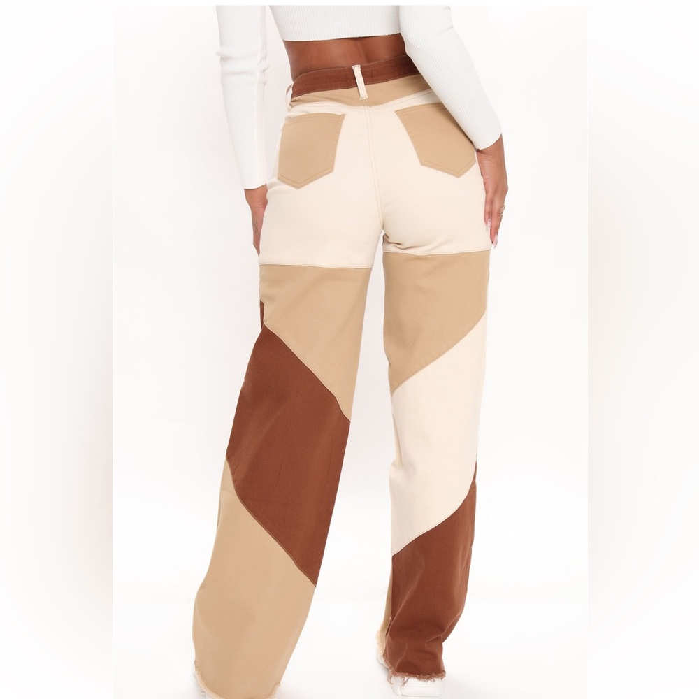 Seen The World Patchwork Wide Leg Jeans